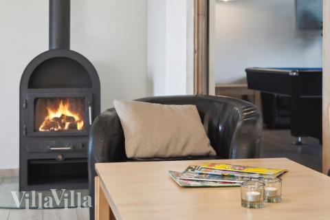 Sofakroken i luksushus nr. 192 i Nordjylland.