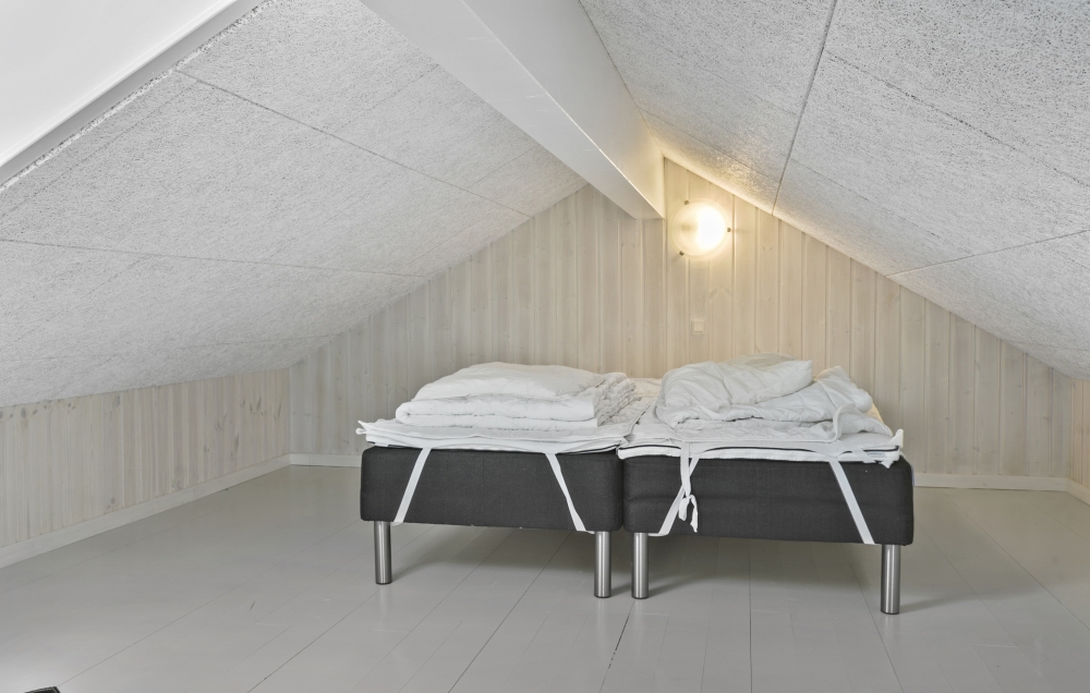 Noen av de 16 soveplassene i luksushus nr. 193 finnes på hems