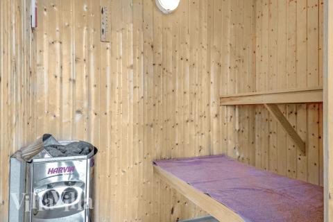 Nyt varmen i badstuen i luksushus nr. 304 til 18 personer