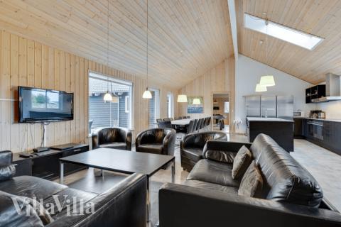 Sofakroken i luksushus nr. 231 i Sydjylland.