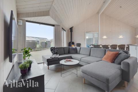 Sofakroken i luksushus nr. 234 i Sydjylland.