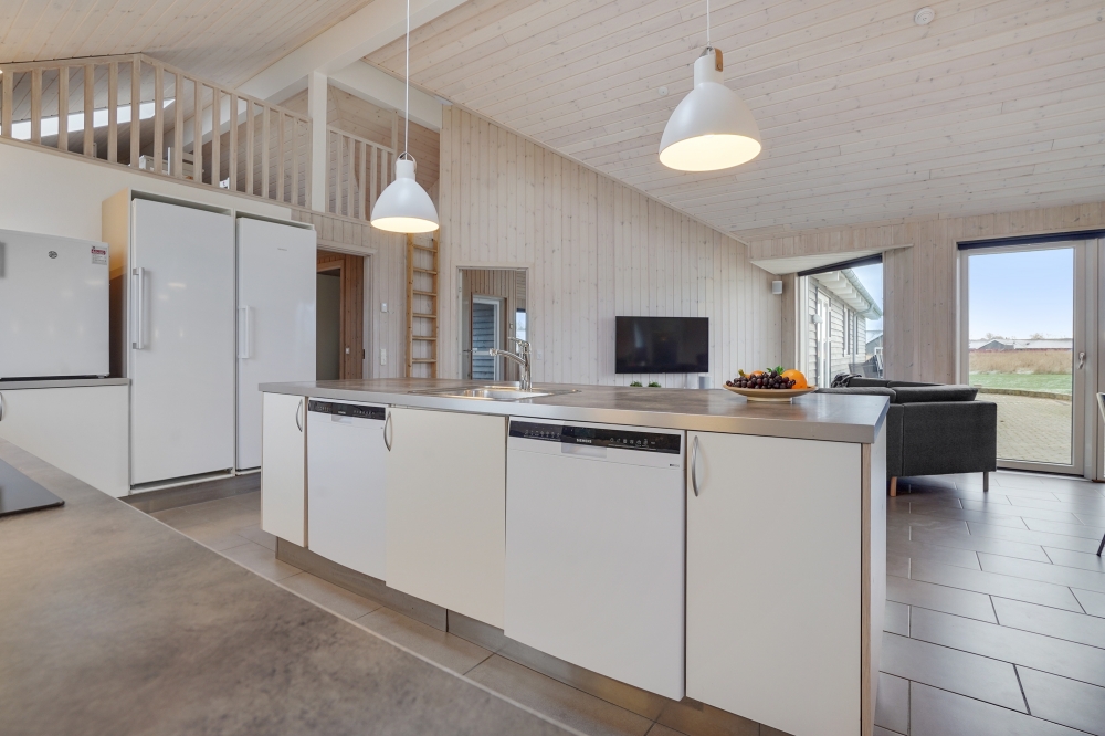 Kjøkkenet i luksushus nr. 234 er godt innrettet.