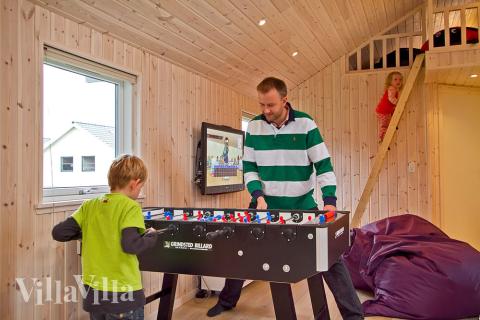 Luksushus nr. 254 til 14 personer tilbyr et stort aktivitetsrom med bl.a. biljard og dart
