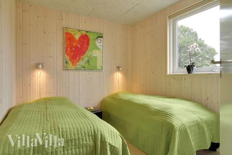 Et av de 7 soverommene i luksushus nr. 255 i Sydjylland.