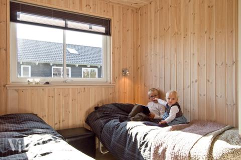 Et av de 6 soverommene i luksushus nr. 266 i Sydjylland.