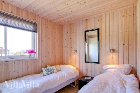 Et av de 5 soverommene i luksushus nr. 259 i Sydjylland.