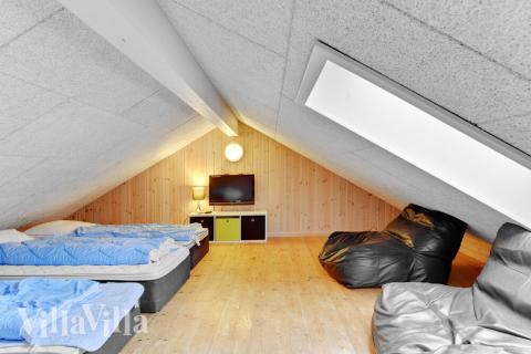 Noen av de 18 soveplassene i luksushus nr. 280 finnes på hems