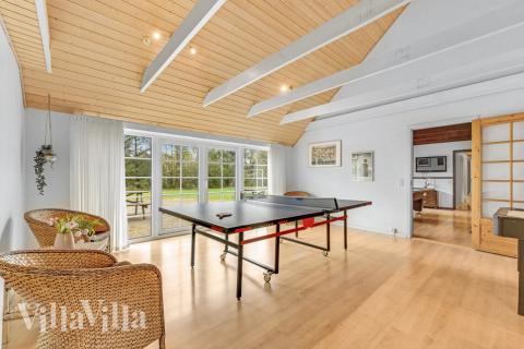 I tillegg til alle aktivitetsmulighetene i husets bassengavdeling, kan du også spille biljard, bordtennis og dart i luksushus nr. 145