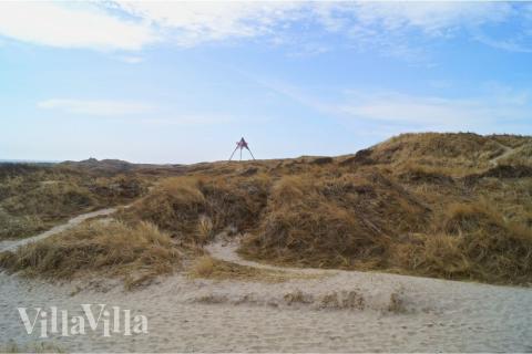 Den flotte stranden nær luksushus nr. 145 ved Vestjylland.
