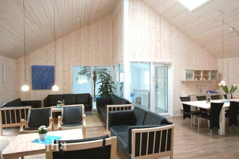 Sofakroken i luksushus nr. 168 i Vestjylland.