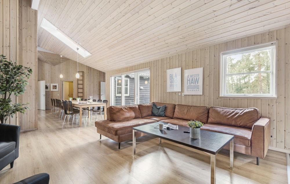 Sofakroken i luksushus nr. 197 i Vestjylland.
