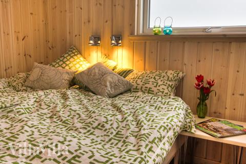 Et av de 9 soverommene i luksushus nr. 288 i Vestjylland.