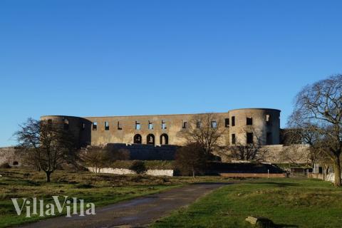 Den flotte stranden nær luksushus nr. 84 ved Sverige.
