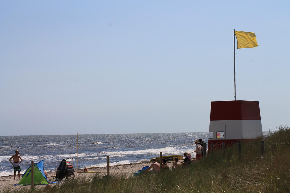 Stranden nær luksushus nr. 214.