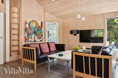 Sofakroken i luksushus nr. 261 i Vestjylland.