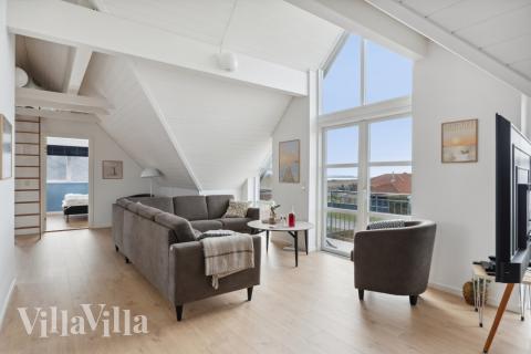 Sofakroken i luksushus nr. 148 i Østjylland.