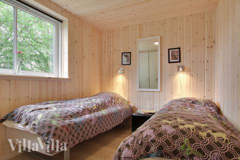 Et av de 8 soverommene i luksushus nr. 284 i Fyn og øyer.