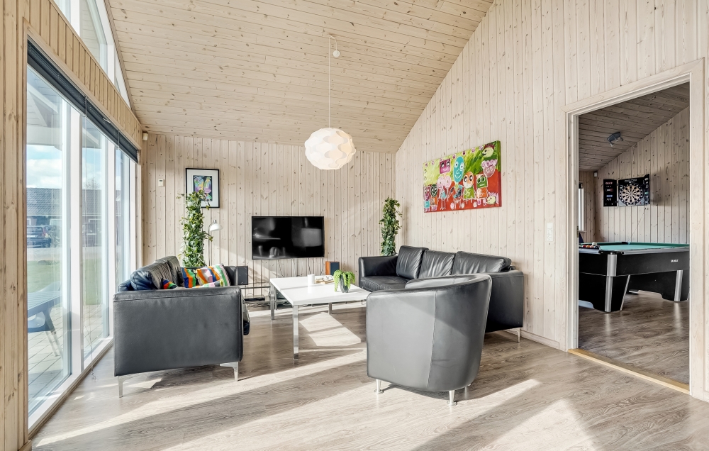 Sofakroken i luksushus nr. 299 i Lolland/Falster/Møn.