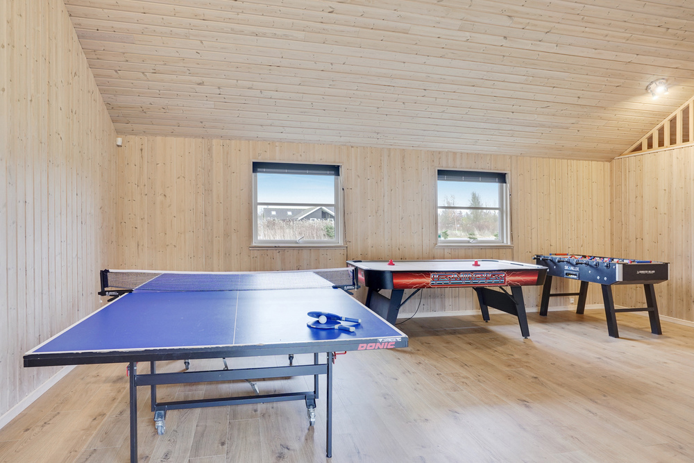 Konkurrer i feriehusets aktivitetsrom når dere besøker luksushus nr. 206 i Lolland/Falster/Møn.