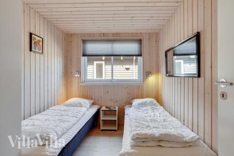 Et av de 7 soverommene i luksushus nr. 273 i Vestjylland.