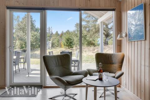 Sofakroken i luksushus nr. 273 i Vestjylland.