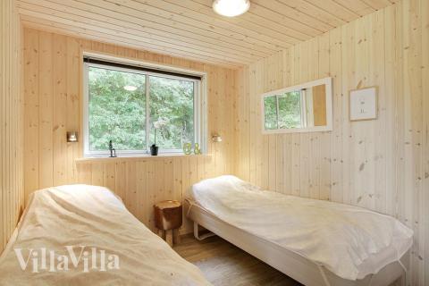 Et av de 6 soverommene i luksushus nr. 307 i Fyn og øyer.