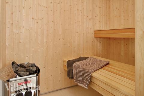 Nyt varmen i badstuen i luksushus nr. 310 til 16 personer