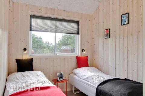 Et av de 7 soverommene i luksushus nr. 311 i Vestjylland.