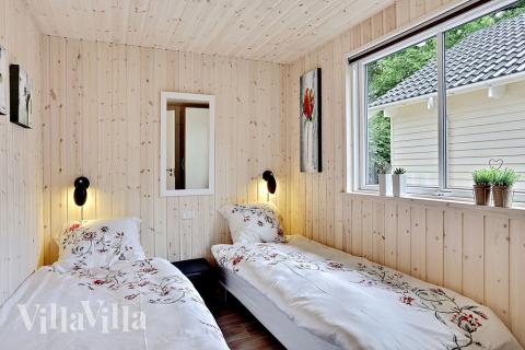 Et av de 6 soverommene i luksushus nr. 321 i Nordsjælland.