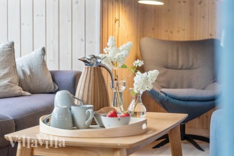 Sofakroken i luksushus nr. 323 i Nordsjælland.