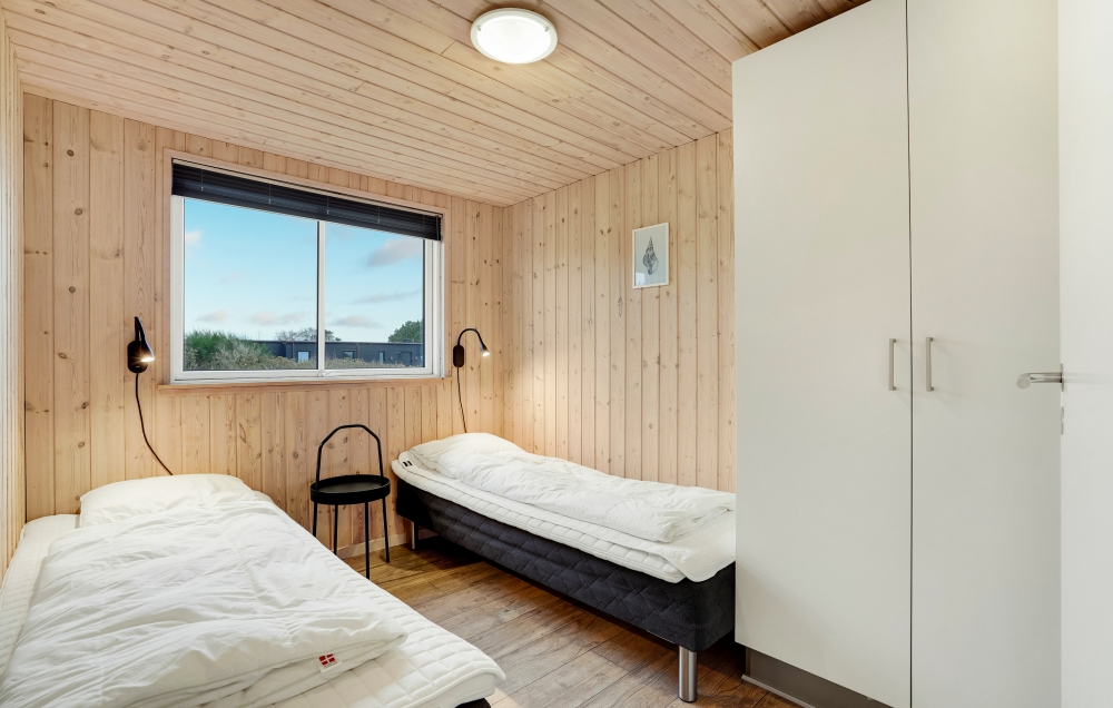 Et av de 7 soverommene i luksushus nr. 328 i Vestjylland.
