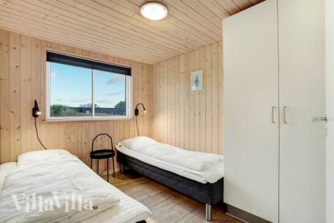 Et av de 7 soverommene i luksushus nr. 328 i Vestjylland.