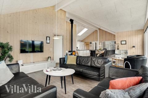 Sofakroken i luksushus nr. 328 i Vestjylland.