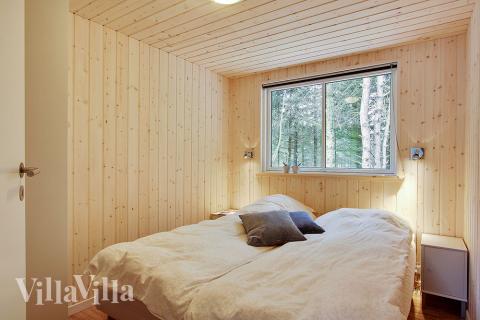 Et av de 9 soverommene i luksushus nr. 330 i Østjylland.