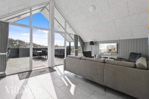 Sofakroken i luksushus nr. 332 i Vestjylland.