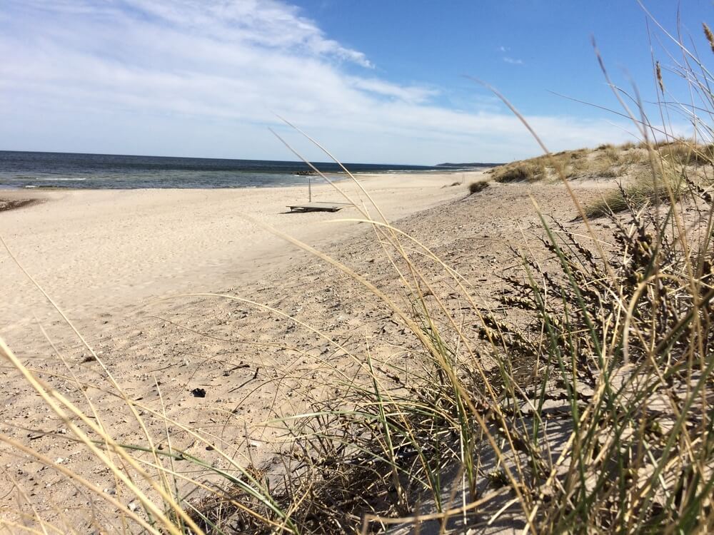 Stranden nær luksushus nr. 350.