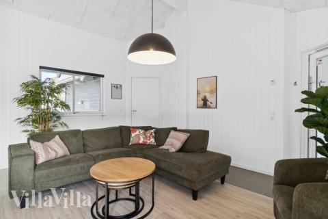 Sofakroken i luksushus nr. 350 i Nordsjælland.