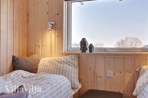 Et av de 5 soverommene i luksushus nr. 349 i Lolland/Falster/Møn.