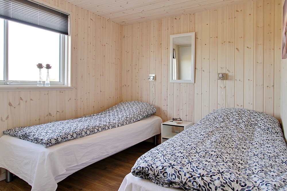 Et av de 8 soverommene i luksushus nr. 356 i Østjylland.