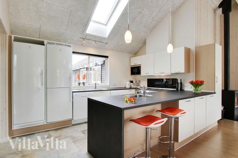 Kjøkkenet i luksushus nr. 358 er godt innrettet.