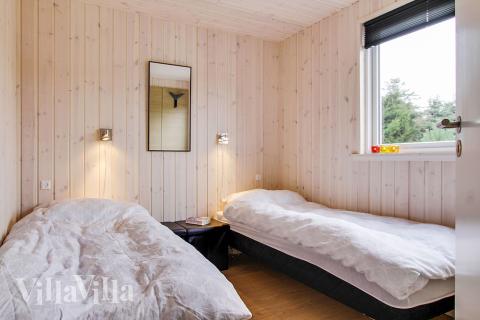 Et av de 7 soverommene i luksushus nr. 358 i Østjylland.