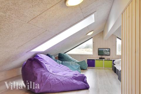 Noen av de 18 soveplassene i luksushus nr. 357 finnes på hems