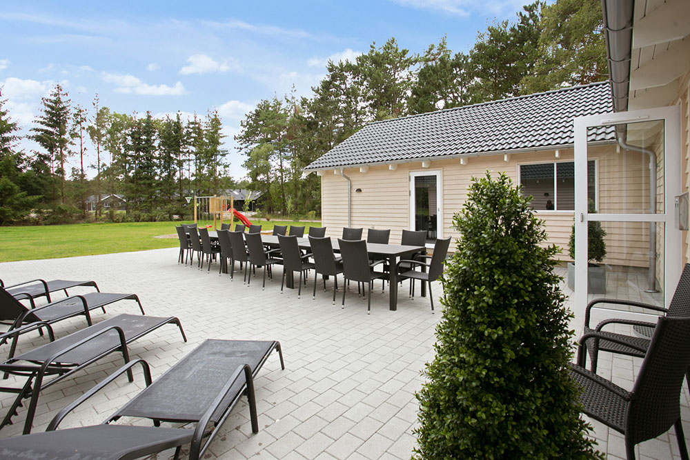 Luksushus nr. 362 har en deilig terrasse med gode hagemøbler til 24 personer.