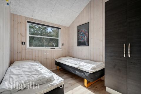 Et av de 9 soverommene i luksushus nr. 371 i Vestjylland.