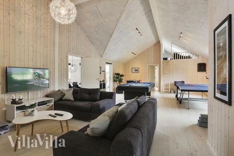 Luksushus nr. 376 til 22 personer tilbyr et stort aktivitetsrom med bl.a. biljard og dart