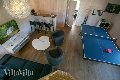 Konkurrer i feriehusets aktivitetsrom når dere besøker luksushus nr. 377 i Nordsjælland.