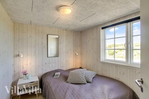 Et av de 7 soverommene i luksushus nr. 383 i Vestjylland.