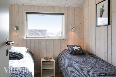 Et av de 5 soverommene i luksushus nr. 380 i Østjylland.
