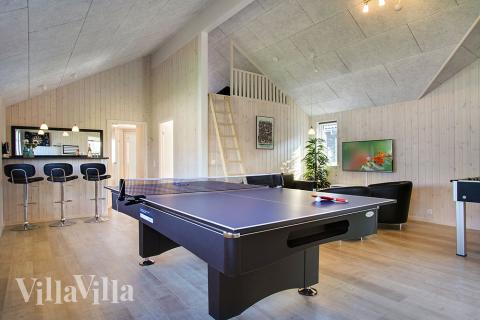 Luksushus nr. 704 til 18 personer tilbyr et stort aktivitetsrom med bl.a. biljard og dart