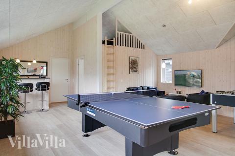 Luksushus nr. 712 til 18 personer tilbyr et stort aktivitetsrom med bl.a. biljard og dart